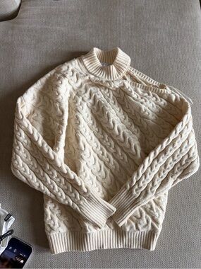Zara Knit One Shoulder Sweater